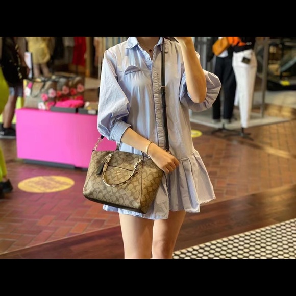 Coach Prairie Satchel Colorblock Signature Canvas - Picture 8 of 9